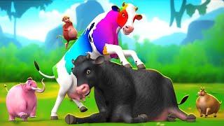 Giant Color Cow to the Rescue Saving Farm & Wild Animals in Magical Adventures