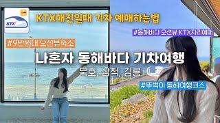 KTX매진일때 예매하는 법 동해바다 뚜벅이여행코스 나혼자 동해바다 여행 오션뷰 1만원대숙소 관광지정리