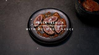 Preas Iberica with Mojo Rojo Sauce