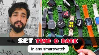 How to fix time in smartwatch  Smartwatch time and date setting