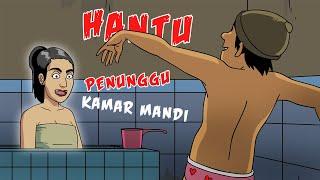 Hantu Penunggu Kamar Mandi - Arwah Berendam di Bak Mandi - Kartun Horor Lucu