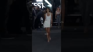 16 years old Kaia Gerber opening Alexander Wang SS18#kaiagerber #runway #runwaymodel