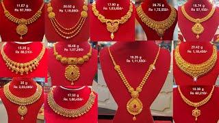 Latest 22k gold necklace designs with weight and price  Shridhi Vlog