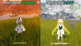 Archon Dendro NAHIDA vs Archon Root JUEYUAN Gameplay Comparison