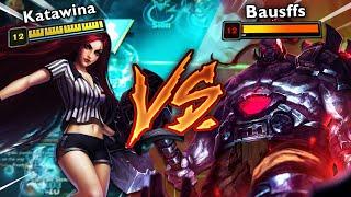 Challenger Kat main carrying vs Bausffs. Kat Mid v Lux S12  Katawina  League of Legends