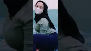 HIJAB GOYANG EBOT  BESAR DEPAN BELAKANG  BIGO LIVE HOT