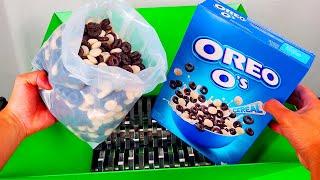 SHREDDING OREO OS CEREAL   Satisfying ASMR Shredder Machine Compilation