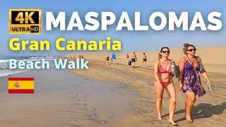 Playa del Ingles to Maspalomas Beach Walk Gran Canaria  Nudist Area