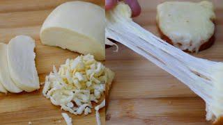 Homemade Mozzarella Cheese Using only 2 Ingredients  Mozzarella Cheese Without Rennet