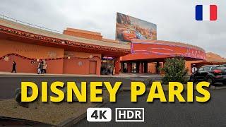  DISNEYLAND PARIS - Arriving from TORCY to Hotel SANTA FE in Disney Village TESLA Road Trip