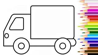 How to draw a truck eas. Art drawing for kids.  drawing truck.  draw a truck.