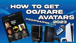 HOW TO GET ANY RAREOG PS3PS4PS5 AVATARS ONTO YOUR PSN ACCOUNT IN 2023 FREE & PAID AVATARS & MORE