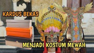 Membuat Kostum Karnaval Menggunakan Kardus Sepatu Dan Sedotan Bekas