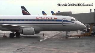 Belavia Belarusian  Airlines Белавія plane at Boryspil Airport Kiev Ukraine