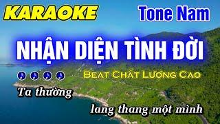 Nhận Diện Tình Đời Karaoke Tone Nam Nhạc Sống Beat Gốc Đặng Thái Hiển