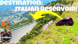 BeamNG Drive - Cliff Leaping Into the RESERVOIR in Italy