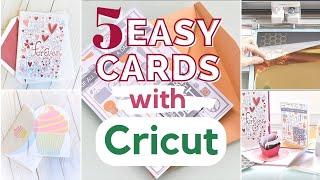 How To Create Cards with Cricut Maker 3  5 Easy Cards