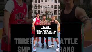 Zamil dapet Rp100.000 kalau menang three point battle #basketball #challenge #battle