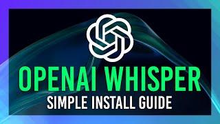 FREE & OFFLINE Audio to Text  Whisper Install Guide  OpenAI Whisper  ASR