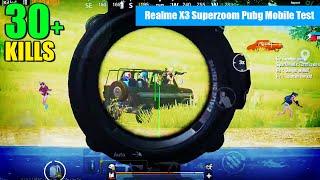 Realme X3 Superzoom Pubg Mobile Test Gameplay 60FPS Smooth+Extreme  30+ Kills  Best Sensitivity