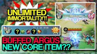 IS THIS THE NEW META? ARGUS BUFFED HARD??  MOBILE LEGENDS ADVANCED SERVER TEST GAME