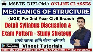 Mechanics of Structure MOS-22303 Detail Syllabus Discussion By Vineet Sir  Online Classes On App.