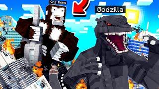 GODZILLA vs KING KONG BATTLE in MINECRAFT