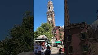 Bell tower and square in Venice