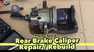 How to repairrebuild a leaking brake caliper Proton Gen 2  Persona