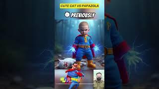 cute cat vs papazola #youtubeshorts #anime #shorts #short #viral #cat