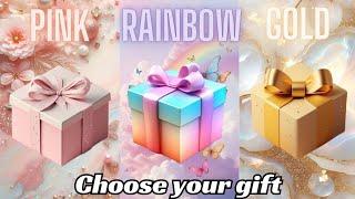 Choose your gift  3 gift box challenge  Pink Rainbow & Gold #chooseyourgift #chooseyourgift