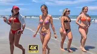 4th of July Beach Walk in Cocoa Beach Florida USA 