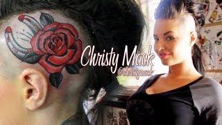 Christy Mack gets a Head Tattoo at Players Club with SullenTV