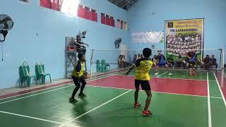 Pertarungan sengit di Babak Semi Final Kelas A Ganda Putra  Argit-Purwanto VS Wewe-Khairil