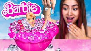 Adding TOO MUCH Barbie Ingredients into slime