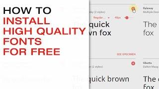  Install High Quality Fonts for Free