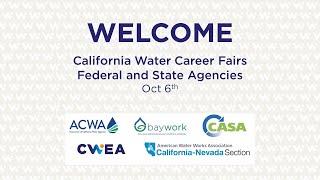 California Water Career Fair Federal and State Agencies