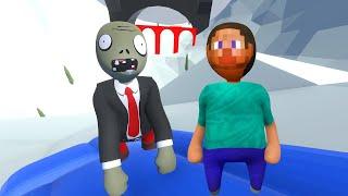 ZOMBİK VE STEVE BUZDA KAYAK YAPIYOR  Human Fall Flat 2