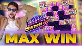WORLDS FIRST MAX WIN ON RETRO SWEETS WITH CASINODADDY 