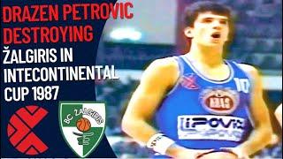 Drazen Petrovic Destroying Žalgiris  Intercontinental Cup 1987