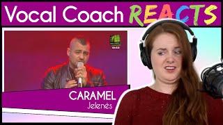 Vocal Coach reacts to Molnár Ferenc Caramel  - Jelenés Live