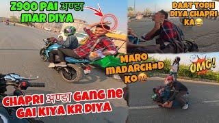 Extreme Fight With अण्डा Gang  गिरा गिरा कर मारा सालो को Meri Bike Chura Li #extremeroadrage