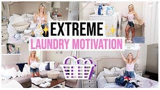EXTREME LAUNDRY MOTIVATION ULTIMATE ALL DAY LAUNDRY CLEAN WITH ME 2019  Brianna K