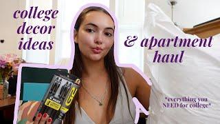 COLLEGE ROOM DECOR HAUL *everything you need for your college apt*