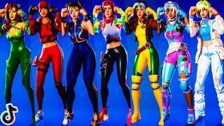 Fortnite No Tears Emote Showcase With Top 500+ Thicc Girl Skins  New Hot Icon Series Tiktok Dance 