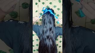 Trendy hairstyle with Ribbon Quick easy hairstyle cute one #viral #trending #youtubeshorts #new