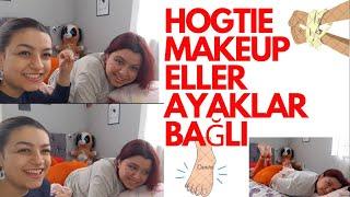 HOGTIE MAKEUP  ELLER AYAKLAR BAĞLI  #challenge#hogtie #foot  #ayak #2k