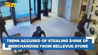 Teens accused of stealing $106000 worth of merchandise from Bellevue store