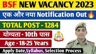 BSF Tradesmen Constable New Vacancy 2023  BSF Tradesmen Bharti Apply Date Syllabus 2023 #bsfvacancy