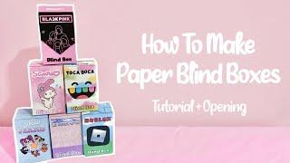 HOW TO MAKE A PAPER BLIND BOX  free printable  *easy tutorial*  paper diy  applefrog